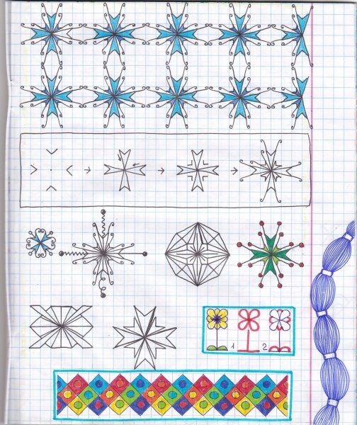 Иллюзии по клеткам в тетради