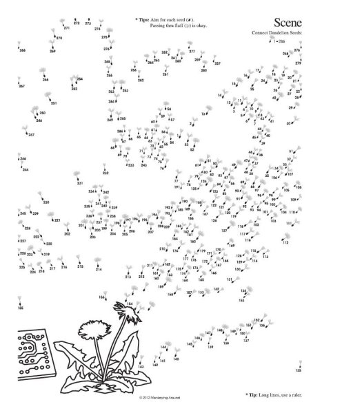 Соединить точки по цифрам сложные