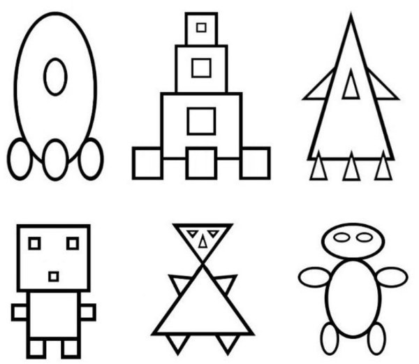 Человек из геометрических фигур