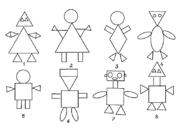 Раскраска по геометрическим фигурам