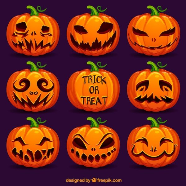 Страшная тыква на Хэллоуин