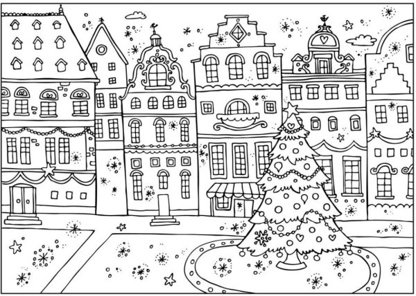 Новогодняя раскраска