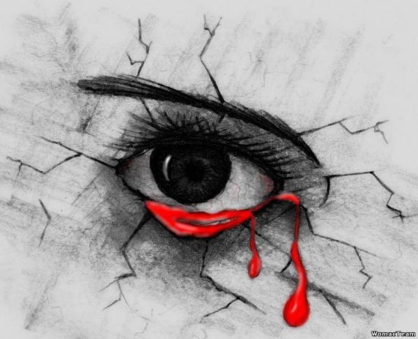 Много глаз на черном фоне