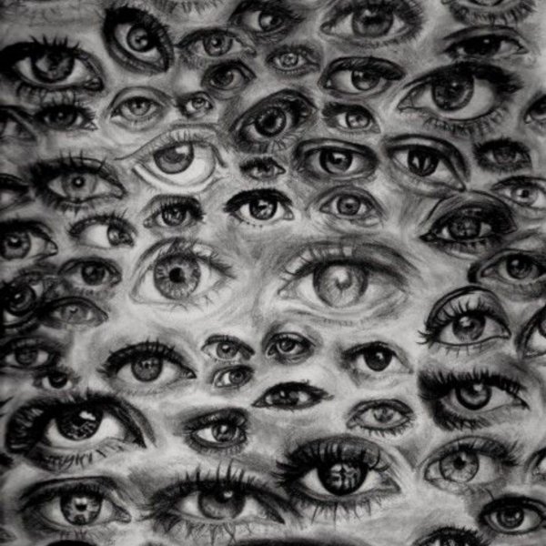 Страшные глаза карандашом