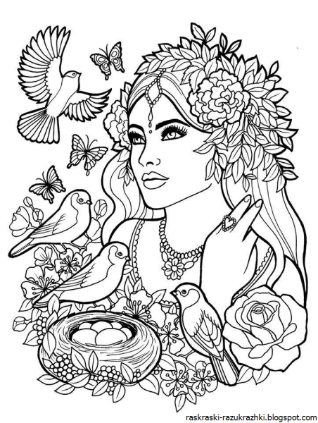 Раскраска для девочек антистресс Единорог