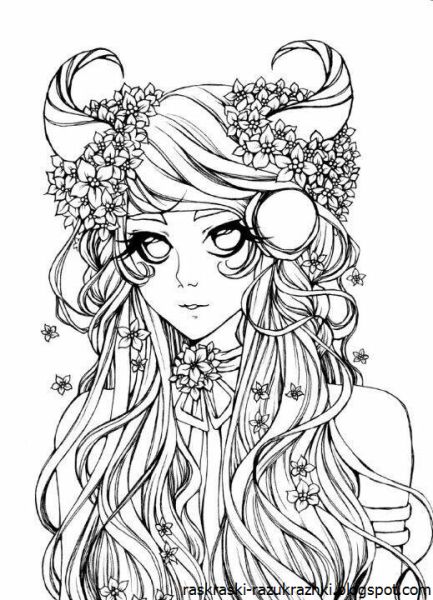 Сложныерасскраски для девочек