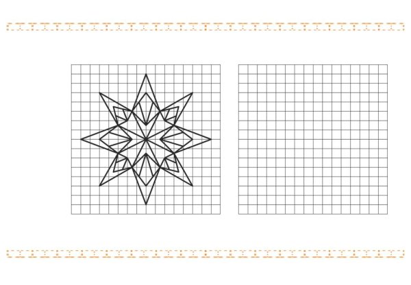 Узоры в клеточку в тетради