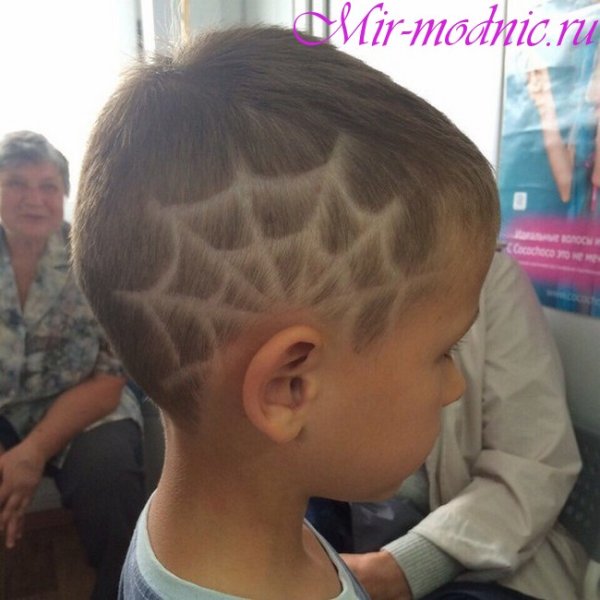 Рисунки на голове для мальчиков на светлых волосах