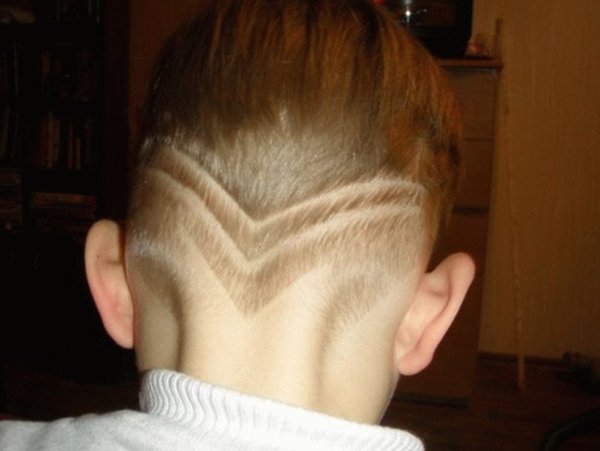 Детские стрижки с узорами