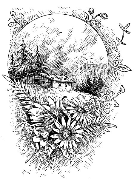 Пейзаж для выжигания