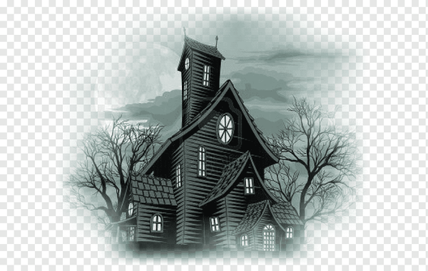 Дом нарисованное мрачное