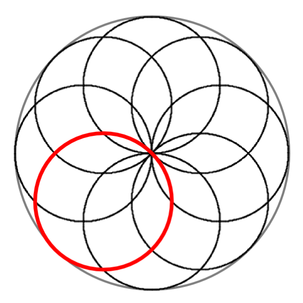 Узор из окружностей с помощью циркуля