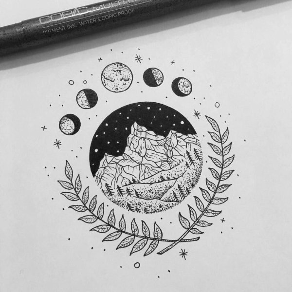 Рисунки для скетчбука черной ручкой