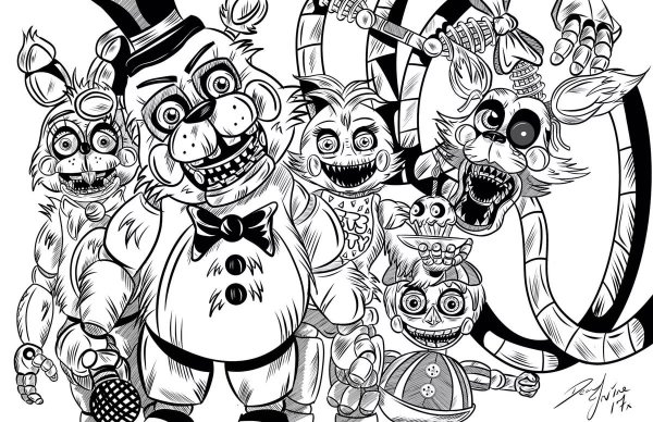 Раскраски АНИМАТРОНИКОВ