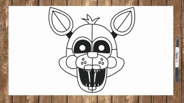 Голова АНИМАТРОНИКА раскраска