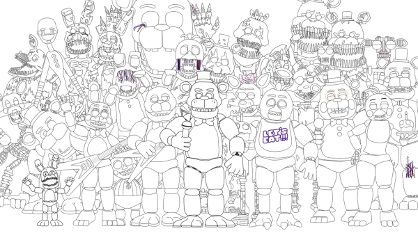 Five Nights at Freddy's раскраска