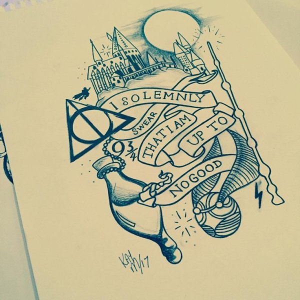 Тема для рисования Гарри Поттер