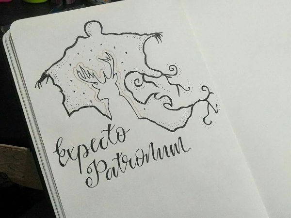 Скетчи Гарри Поттер акварель