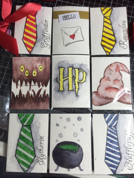 Скетчи Гарри Поттер акварель