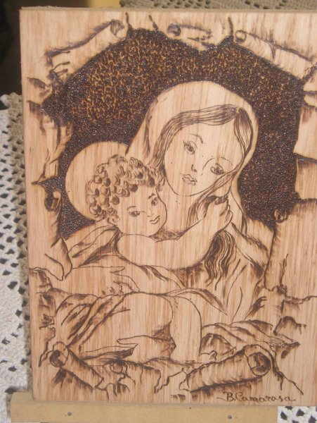 Выжигание по дереву медведь