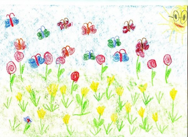 Рисунок на тему яркие краски детства