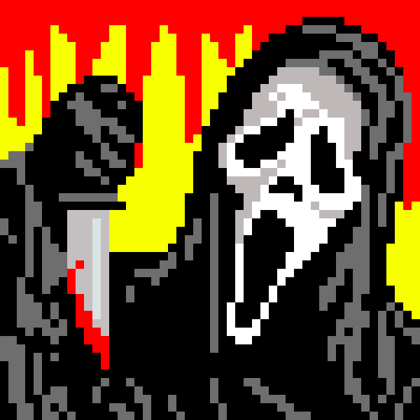 Рисунки по клеточкам страшные