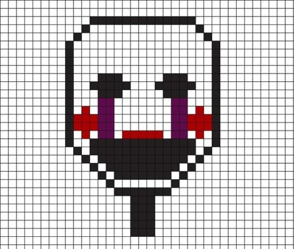 Рисунки по клеточкам страшные