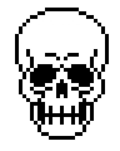 Череп по клеточкам