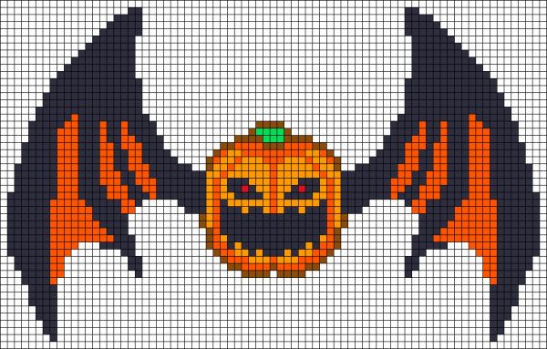 Рисование по клеточкам Хэллоуин