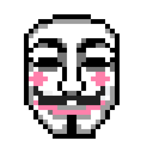 Маска Анонимуса Pixel Art