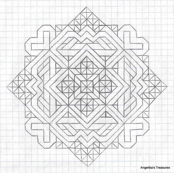 Рисование по клеточкам узоры сложные