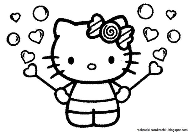 Хелло Китти раскраска