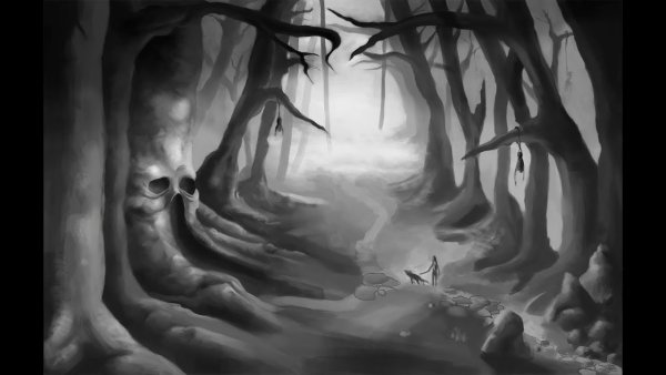 Страшный лес Графика