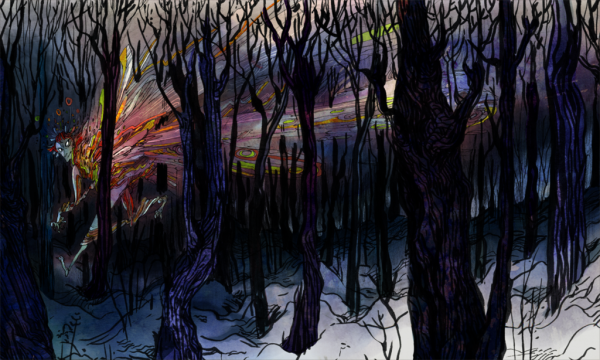 Лес рисунок