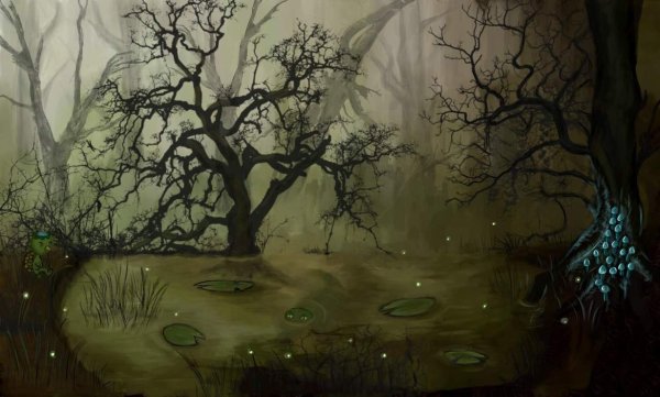 Болото рисунок