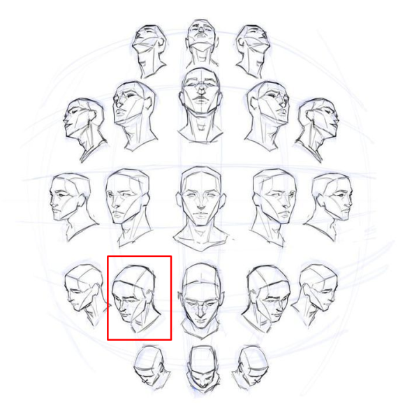 Референсы головы снизу