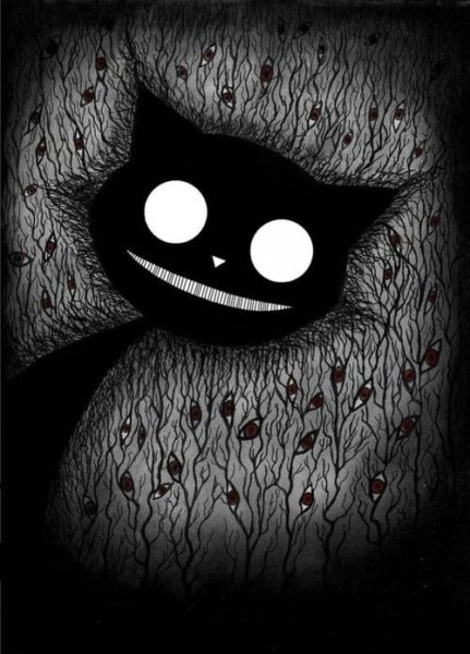 Сумасшедший кот страшный