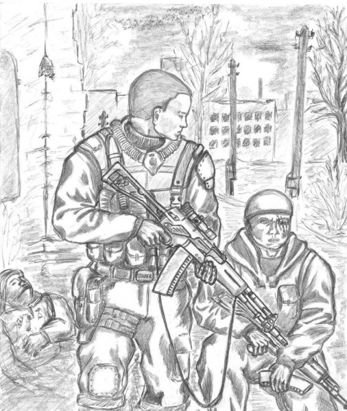 Спецназ рисунок карандашом