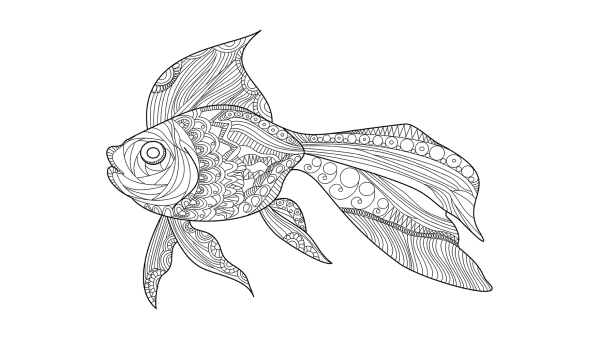 Раскраска рыбка