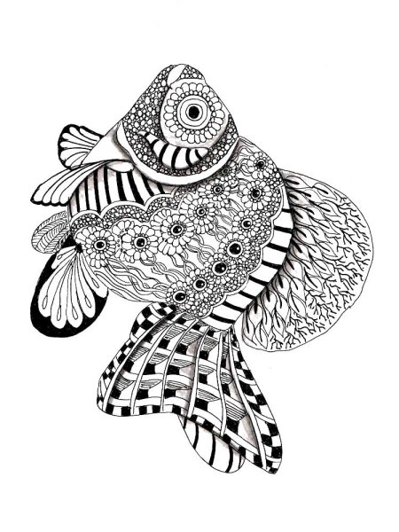 Зентангл рыбка