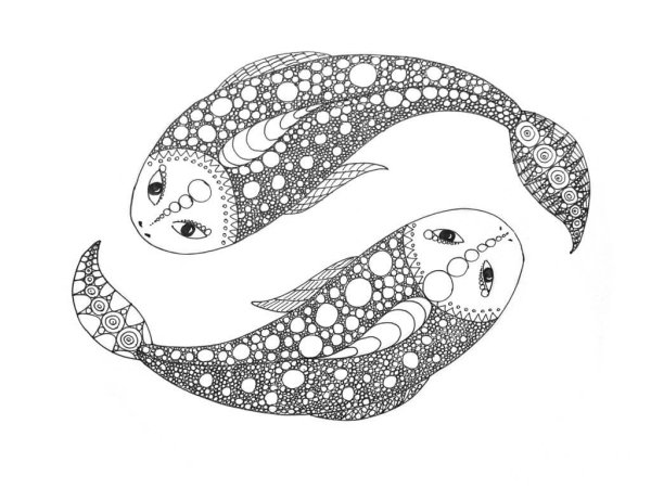 Раскраска морские обитатели сложные