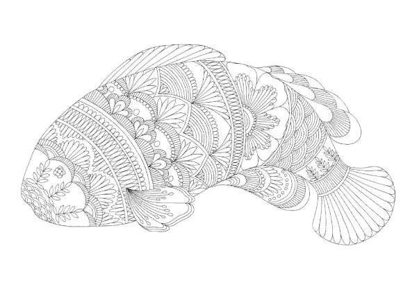 Подводный мир раскраска сложная