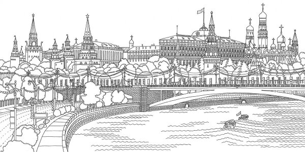 Московский Кремль раскраска