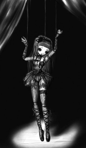 Страшные куклы для срисовк