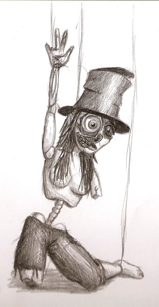 Кукла вуду рисунок карандашом