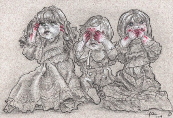 Анабель рисунок карандашом