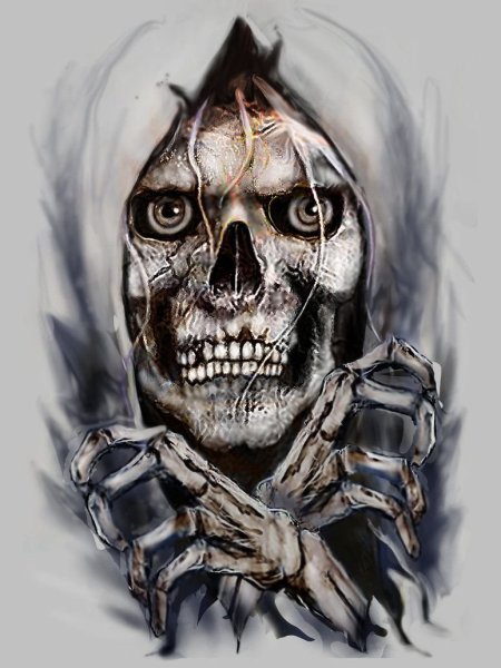 Мрачные рисунки черепов