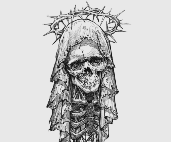 Череп рисунок