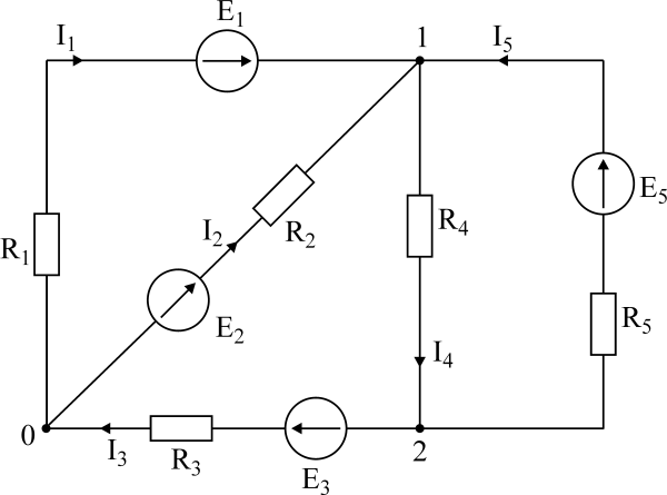 Сложная схема электрической цепи