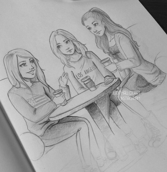 Рисунки карандашом подруги